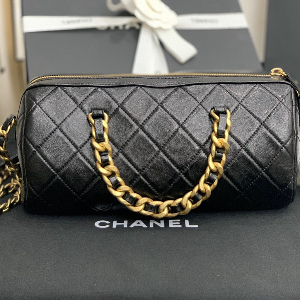 Túi Chanel Bowling Bag Calfskin 'Black' AS1897-B03795-94305 - Ảnh 5