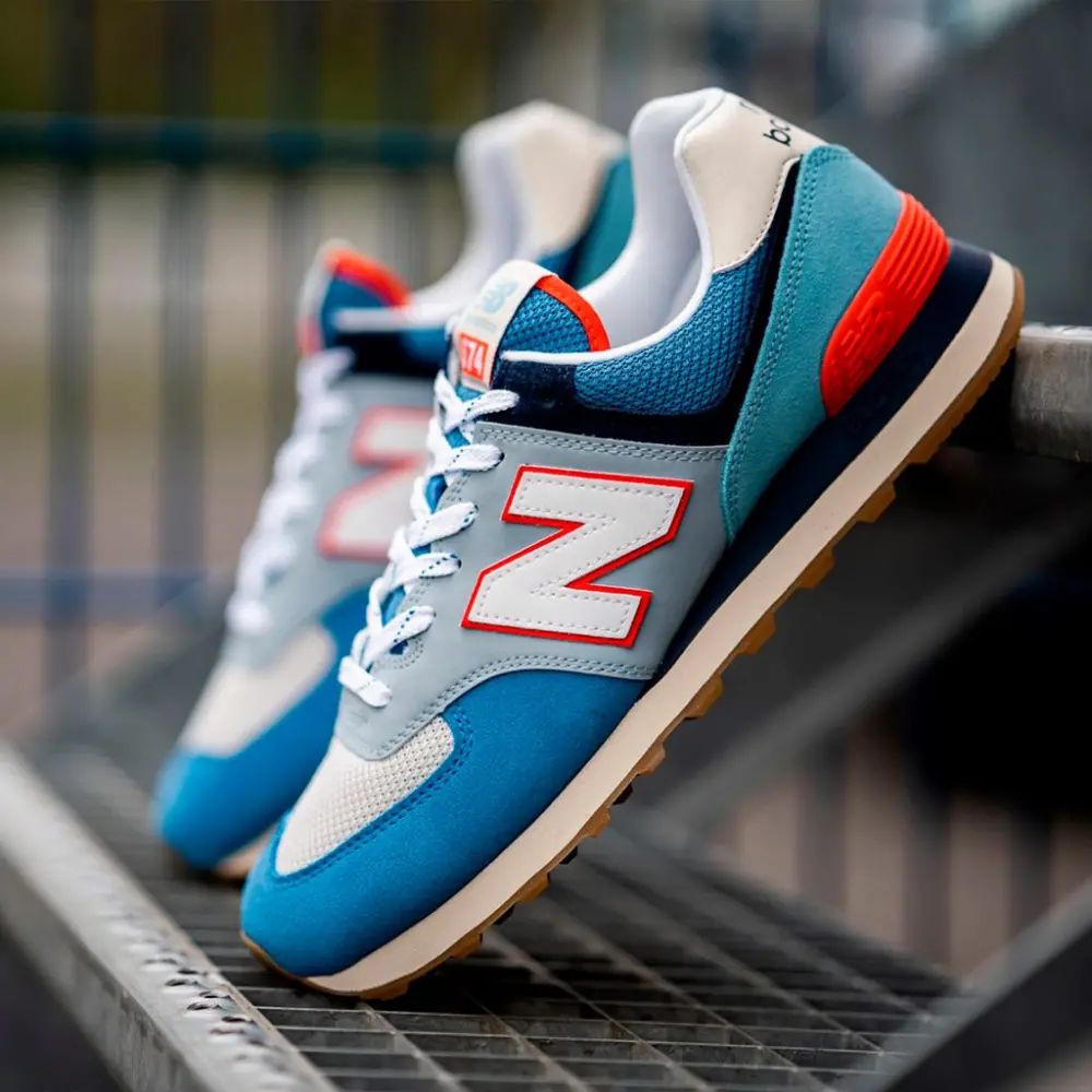 Giày New Balance 574 Mako Blue Turtle Dove ML574SOS - Ảnh 8