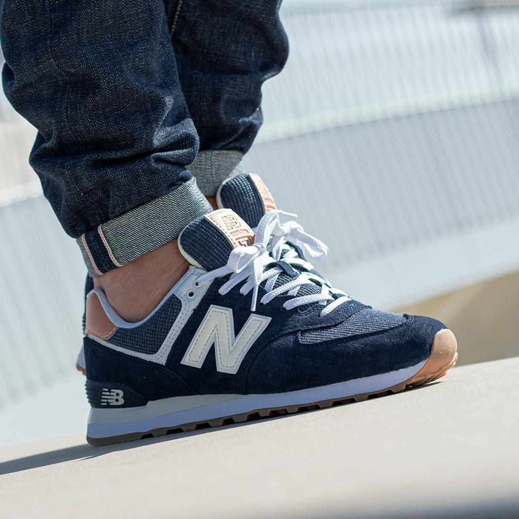 Giày New Balance 574 Natural Indigo Mahogany ML574TYA - Ảnh 2