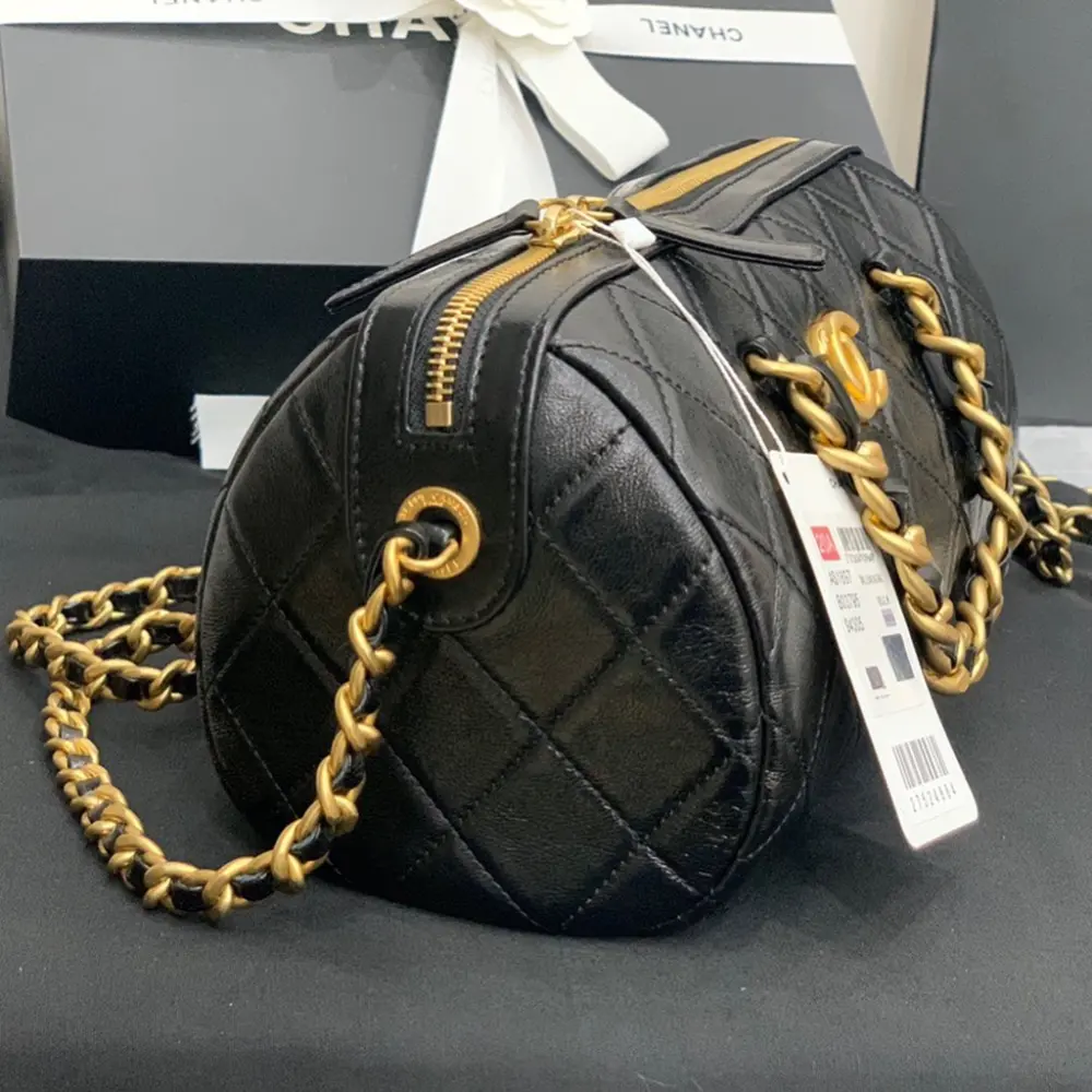 Túi Chanel Bowling Bag Calfskin 'Black' AS1897-B03795-94305 - Ảnh 3