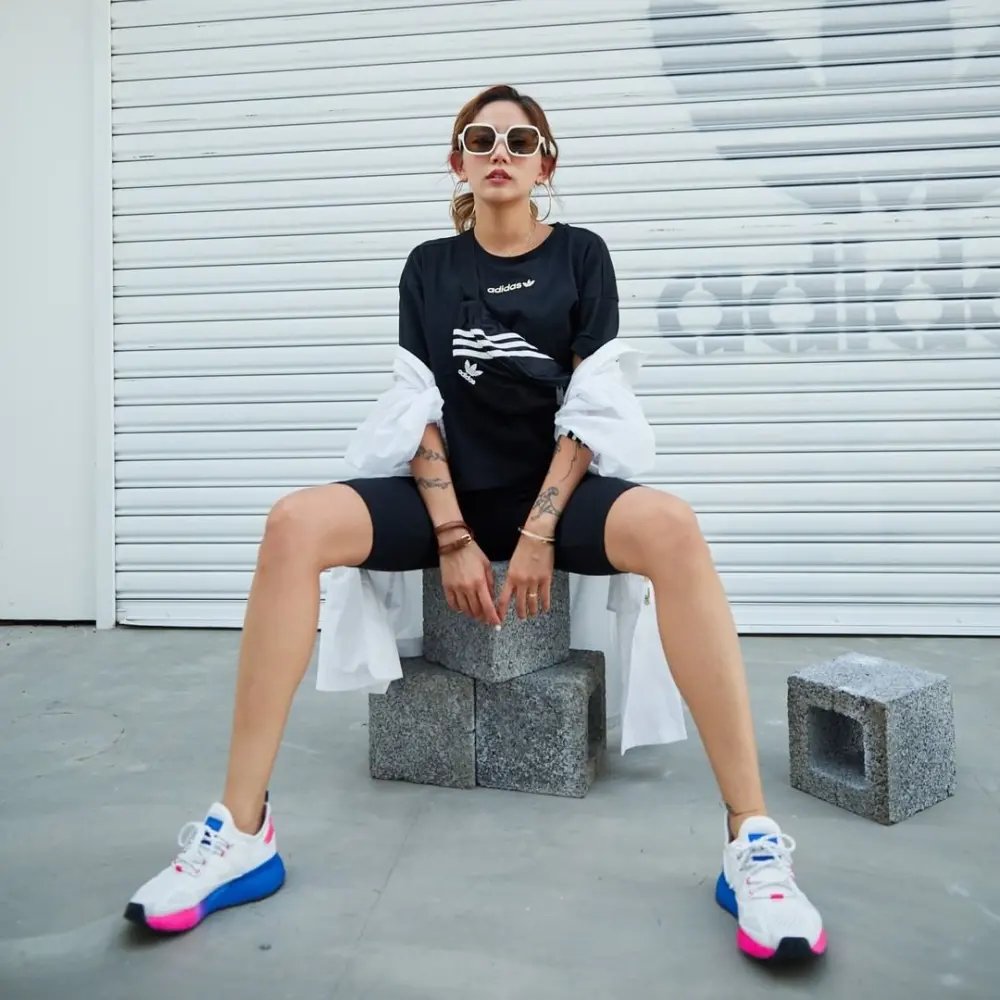 Giày Adidas Wmns ZX 2K Boost 'White Pink Blue' FY0605 - Ảnh 6