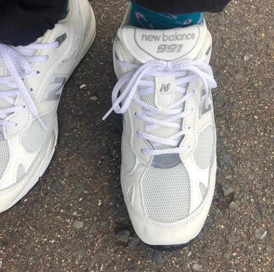 Giày New Balance 991 Made In England ‘White Sliver’ M991WHI - Ảnh 4
