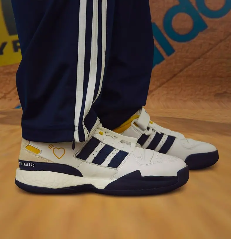 Giày Adidas Human Made x Forum Low 'Hazy Yellow Navy' S42975 - Ảnh 5
