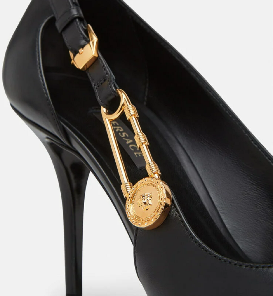 Giày Versace Safety Pin Leather DST477M-DVT2P-D41OH - Ảnh 2