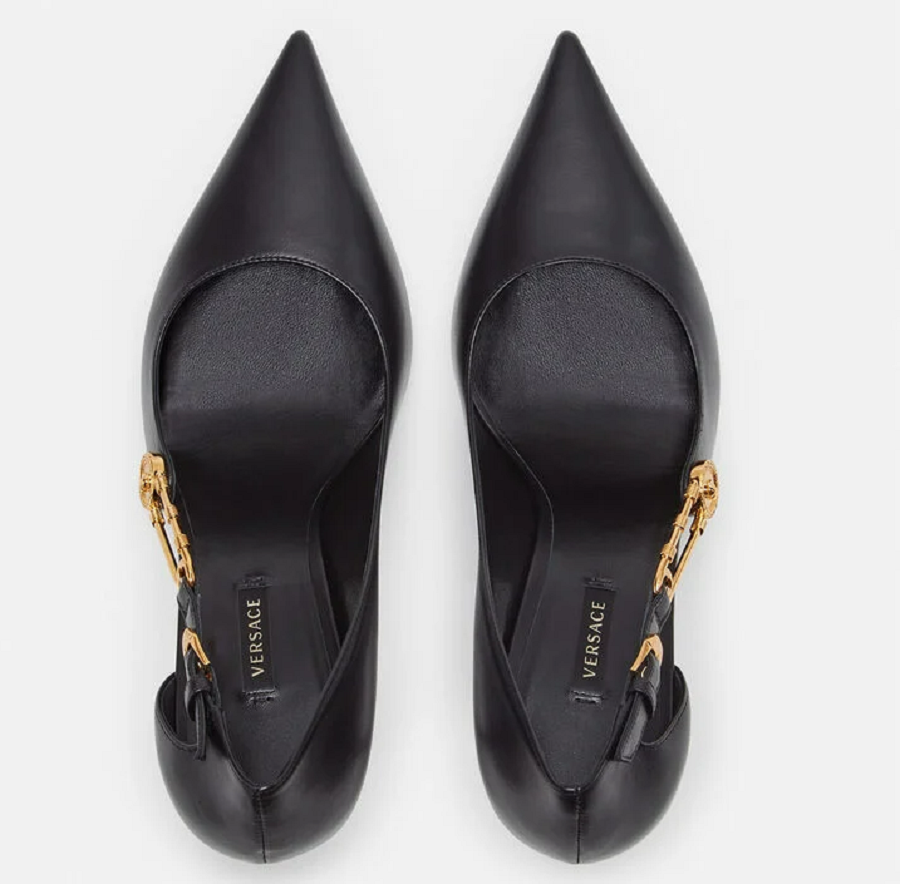 Giày Versace Safety Pin Leather DST477M-DVT2P-D41OH - Ảnh 4