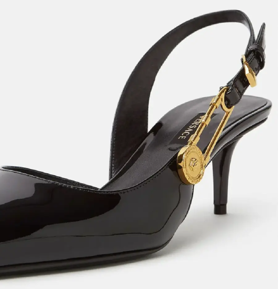 Alternative view of Giày Versace Safety Pin Patent Mid-Heel Pumps DST541H-D2VE-KVO41