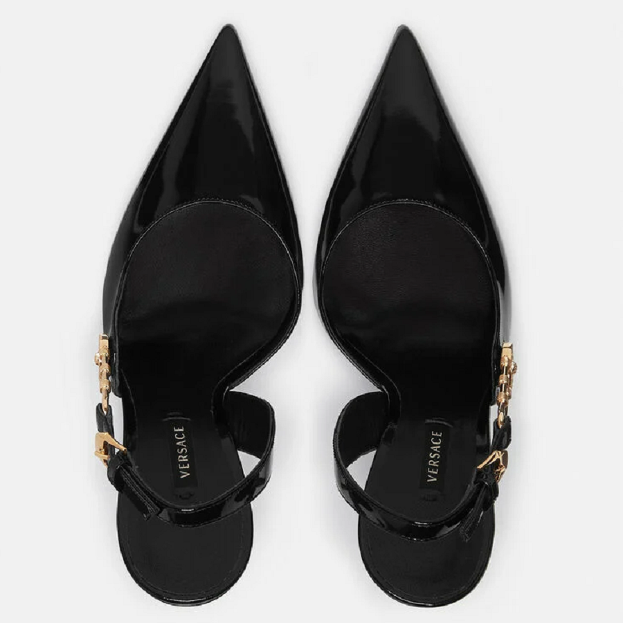 Giày Versace Safety Pin Pumps DST561P-D2VE-KVO41 - Ảnh 3