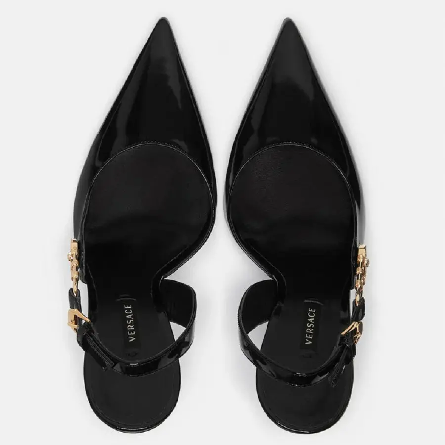 Giày Versace Safety Pin Pumps DST561P-D2VE-KVO41 - Ảnh 3