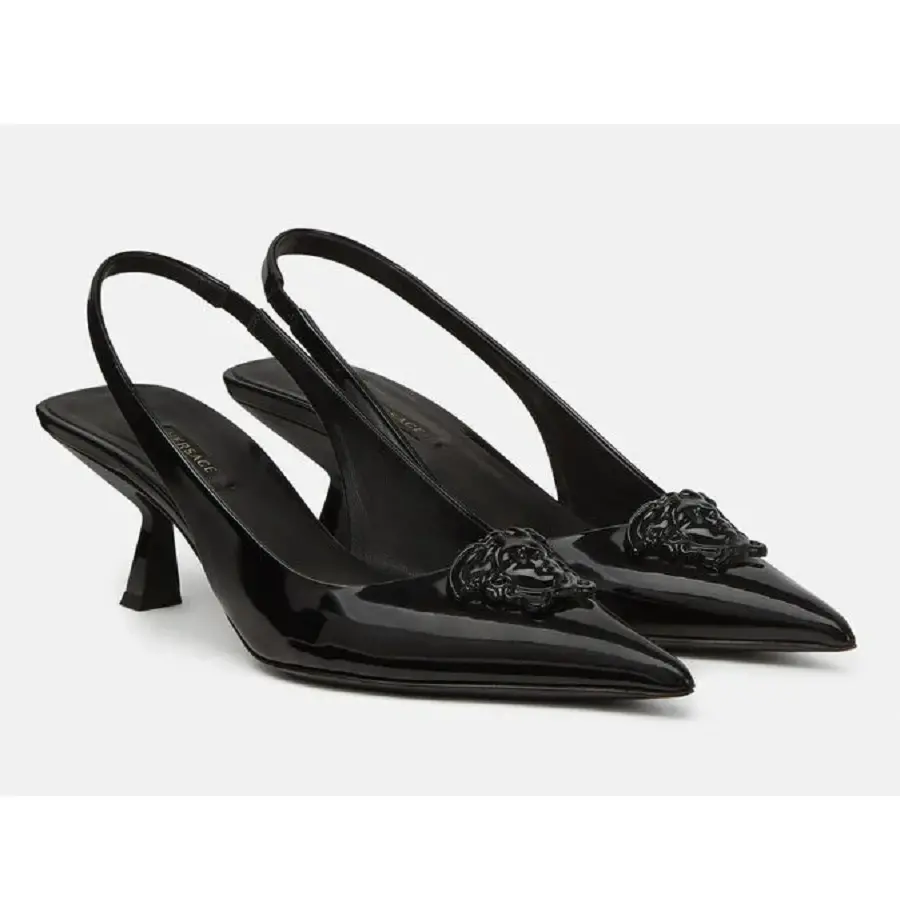 Giày Versace La Medusa Naplak Sling-Back Pumps DST638H-D1VE-D41XN - Ảnh 3