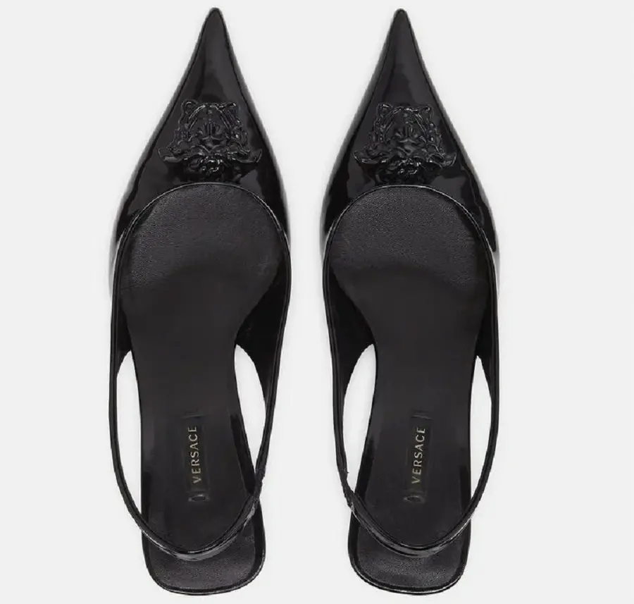 Giày Versace La Medusa Naplak Sling-Back Pumps DST638H-D1VE-D41XN - Ảnh 4