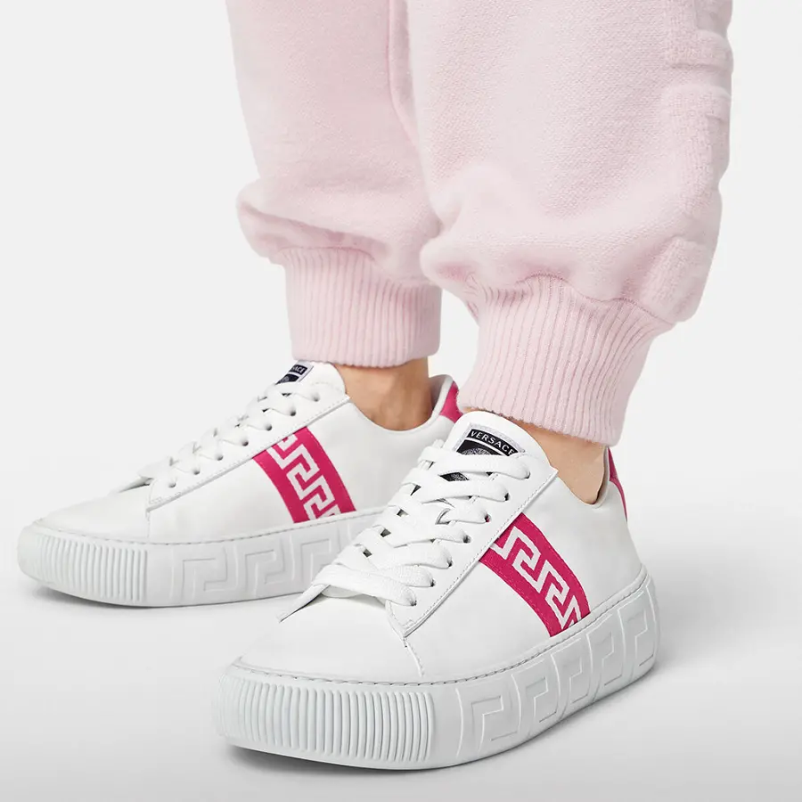 Alternative view of Giày Versace Wmns Greca 'White Pink' DST644D-1A00775-2W090