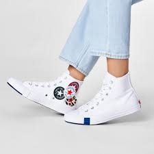 Giày Converse Chuck Taylor All Star High 'Logo Play - White Rush Blue' 166735C - Ảnh 4