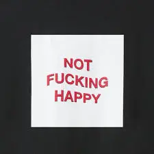 Áo Anti Social Social Club Not Fucking Happy Black Tee - Ảnh 3