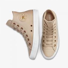 Giày Converse Chuck Taylor All Star Go Gold High 'Farro GoldWhite' 568660V - Ảnh 5