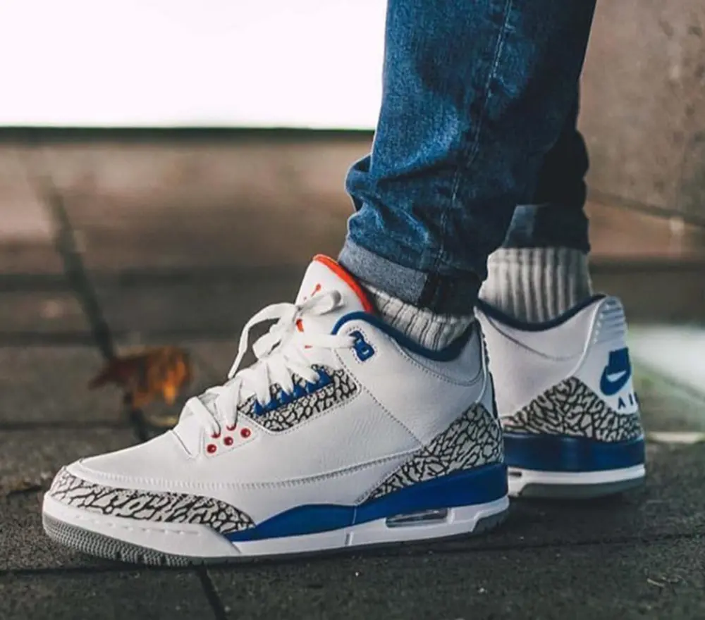 Alternative view of Giày Nike Air Jordan 3 Retro OG BG 'True Blue' 2016 854261-106