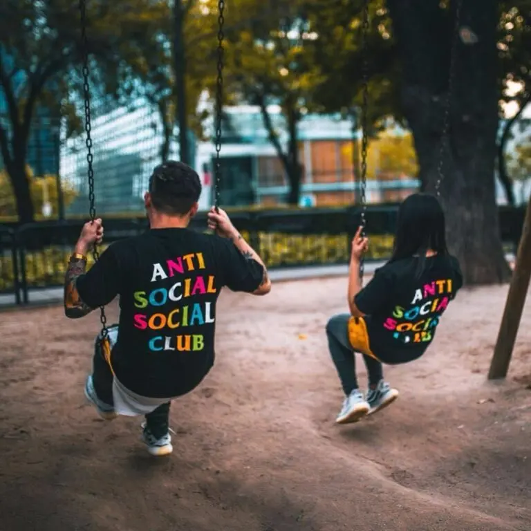 Áo Anti Social Social Club Rainbow Black Tee - Ảnh 3