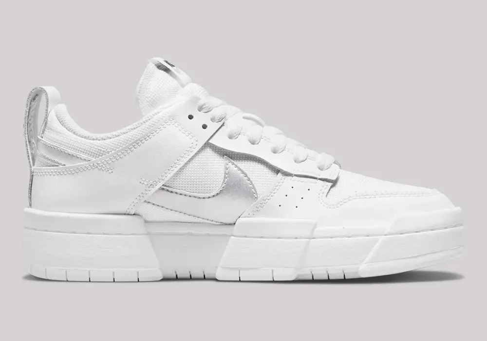 Alternative view of Giày Nike Wmns Dunk Low Disrupt 'White Metallic Silver' DJ6226-100