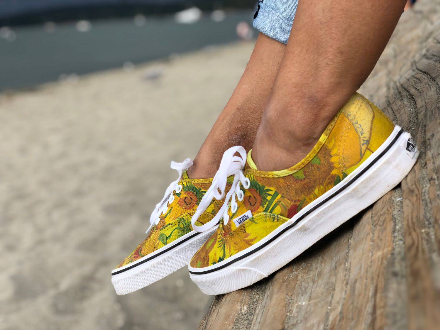 Giày Vans X Van Gogh Authentic Sunflowers VN0A38EMU3W - Ảnh 2