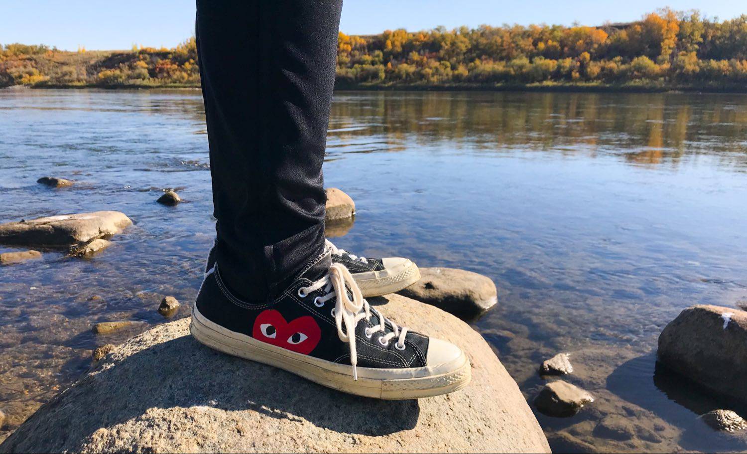 Giày Comme des Garçons Play x Chuck 70 Low 'Black White' 150206C - Ảnh 5