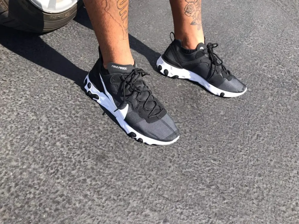 Giày Nike React Element 55 'Black White' BQ6166-003 - Ảnh 3