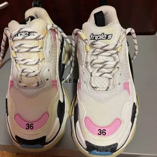 Alternative view of Giày Balenciaga Triple S Trainer White Pink 524039 W09OM 9054