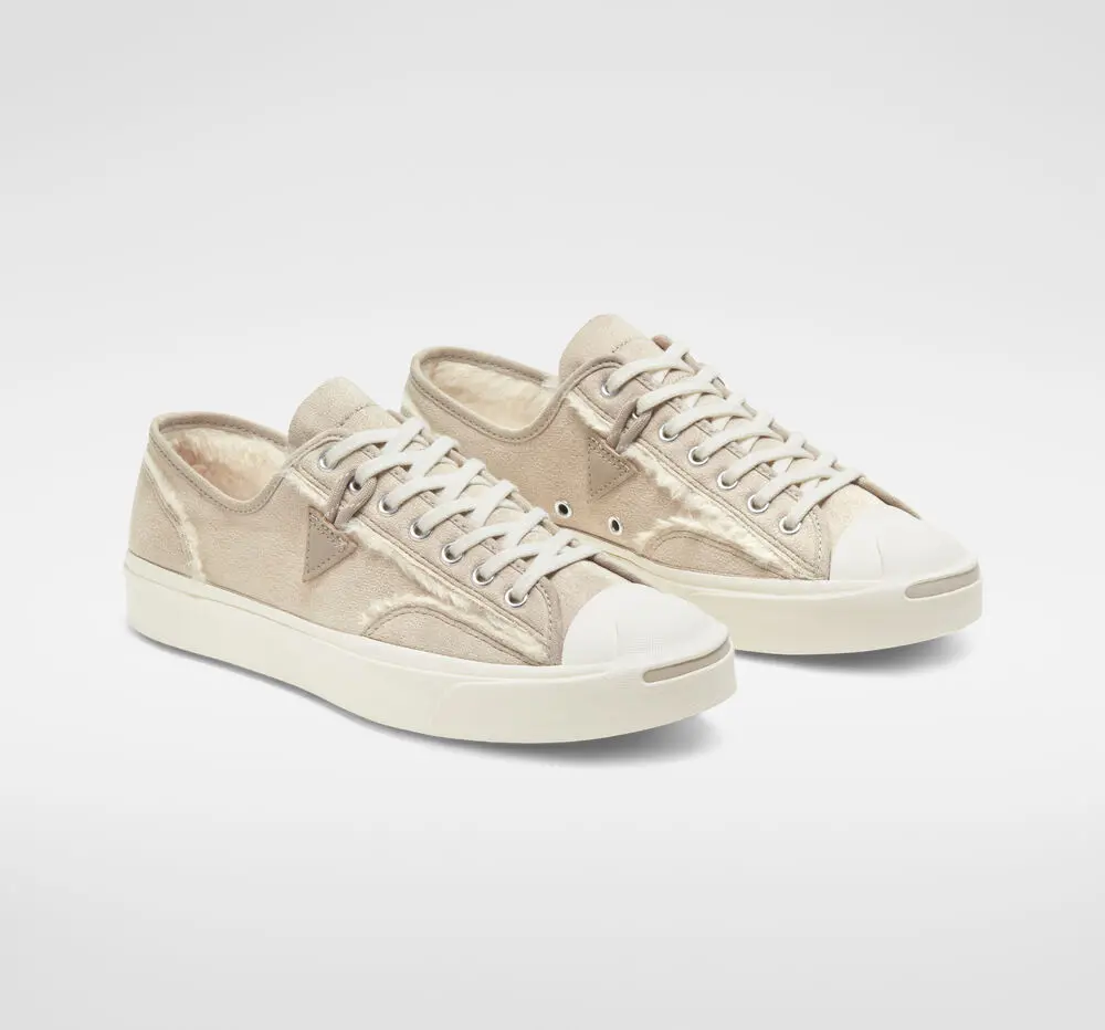 Giày Converse Faux Fur-Lined Leather Jack Purcell 'Pink' 166512C - Ảnh 4