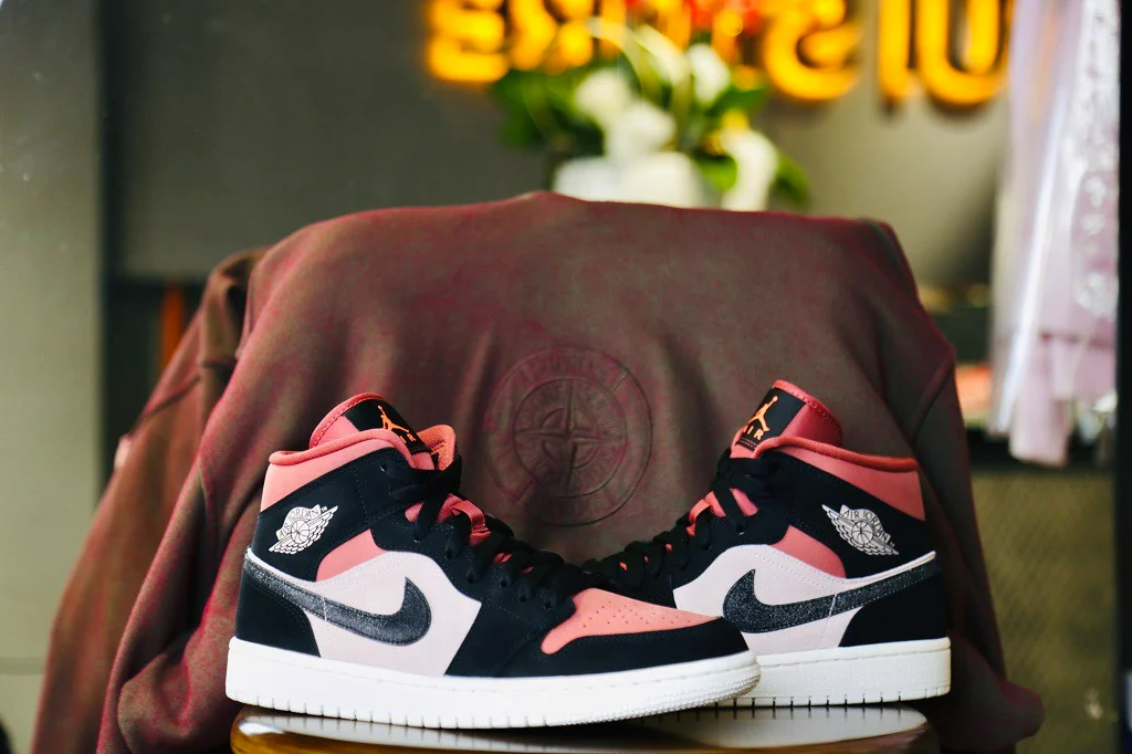Giày Nike Air Jordan 1 Mid 'Burgundy Dusty Pink' BQ6472-202 - Ảnh 4