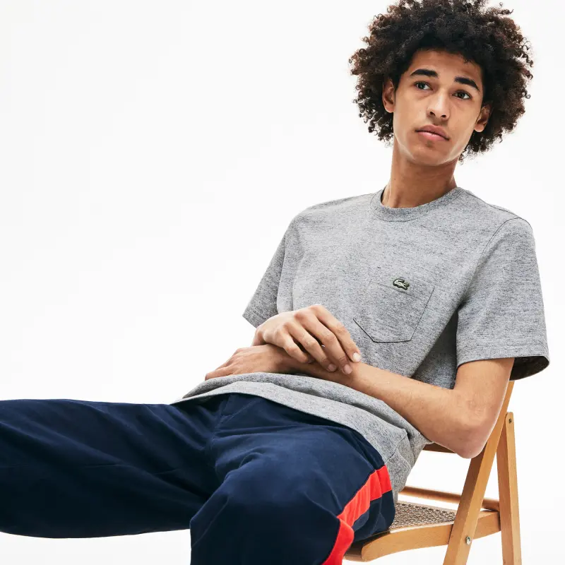 Alternative view of Áo Lacoste Crew Neck Cotton Jersey Grey TH3786-ECS