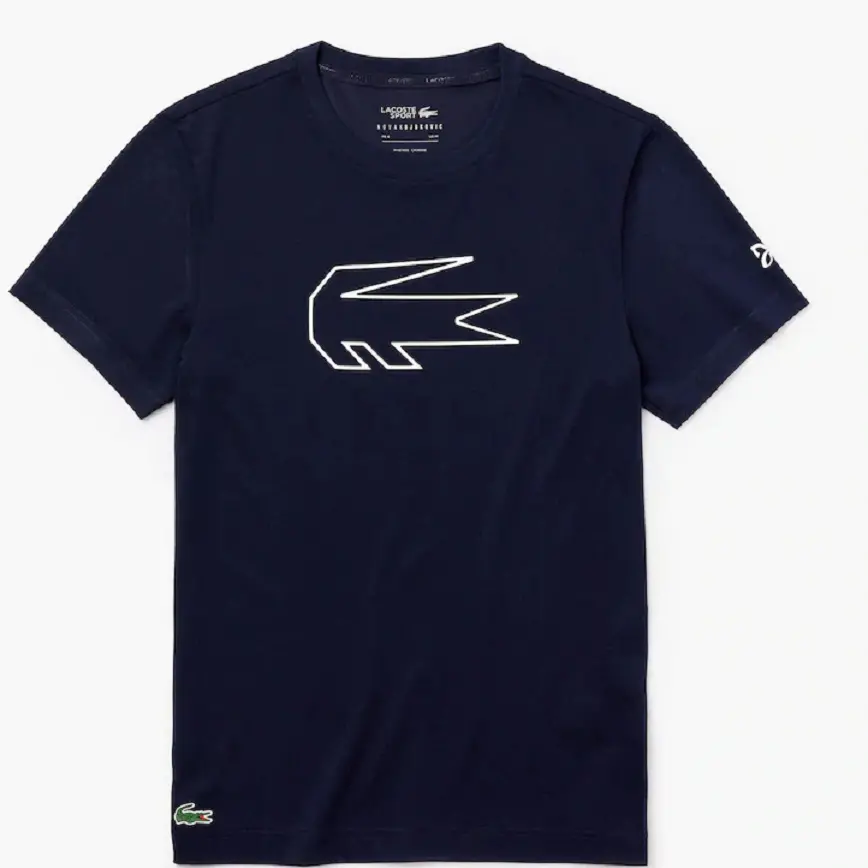 Áo Lacoste Novak Djokovic Croc Print Navy Blue TH4845-525