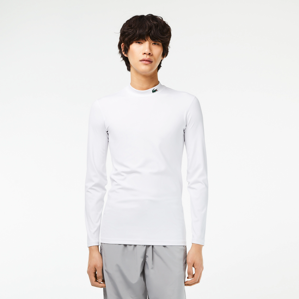 Áo Lacoste Sports Tight Fit Long Sleeve T-Shirt 'White' TH5204-53G-001 - Ảnh 2