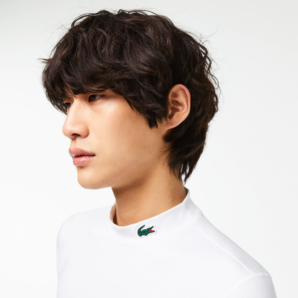 Áo Lacoste Sports Tight Fit Long Sleeve T-Shirt 'White' TH5204-53G-001 - Ảnh 4