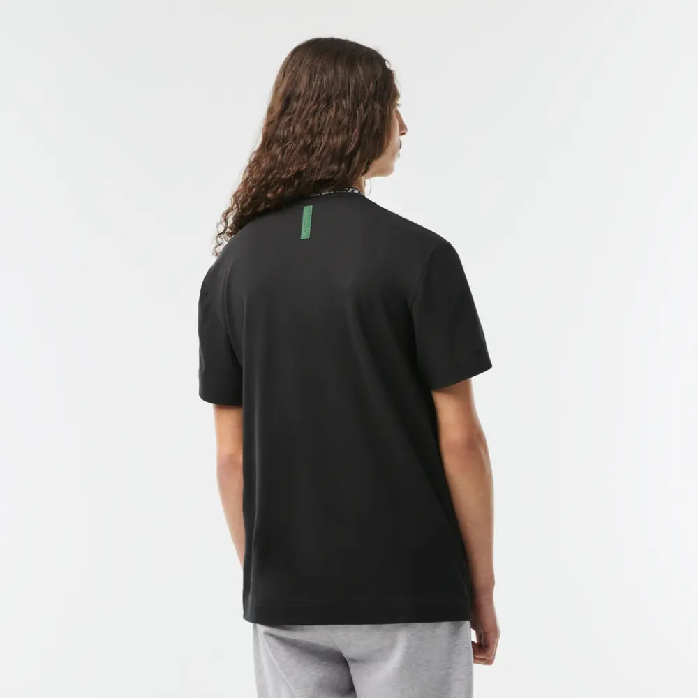 Áo Lacoste Regular Fit Logo Collar T-shirt 'Black' TH9687-53G-031 - Ảnh 3