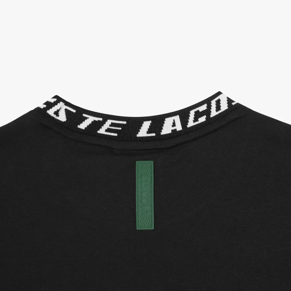 Áo Lacoste Regular Fit Logo Collar T-shirt 'Black' TH9687-53G-031 - Ảnh 5