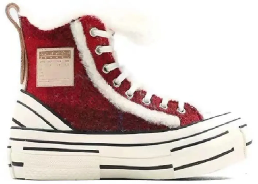 Giày xVESSEL x Harris Tweed G.O.P. Winter Highs Cherry Red