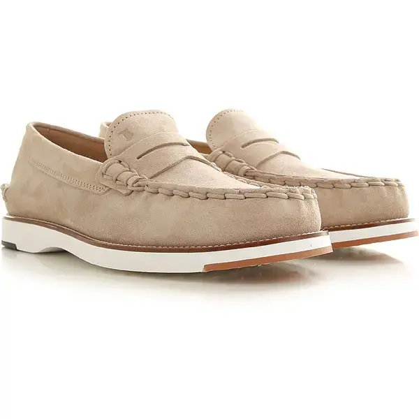 Giày Tod’s Man Beige Loafers in Suede XXM02G0EG80RE09MCC609 - Ảnh 4