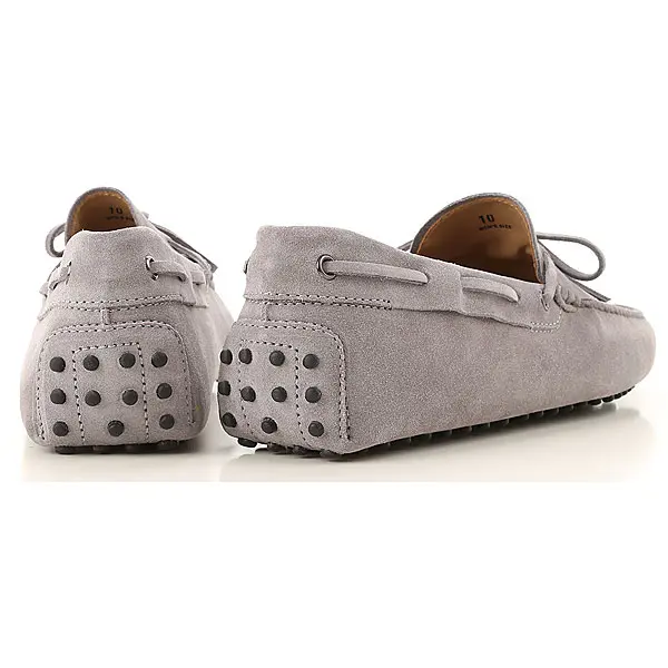 Giày Tod’s Gommino Driving Shoes In Suede Grey XXM0GW05470RE0B414 - Ảnh 5