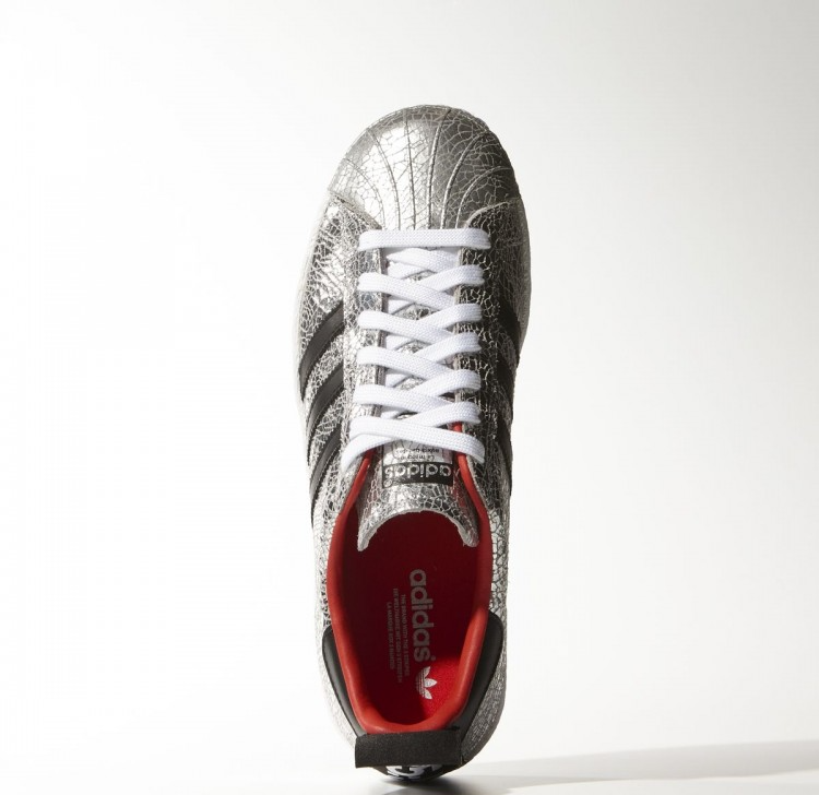 Giày Adidas Wmns x Topshop Superstar 80s Silver S77437 - Ảnh 4