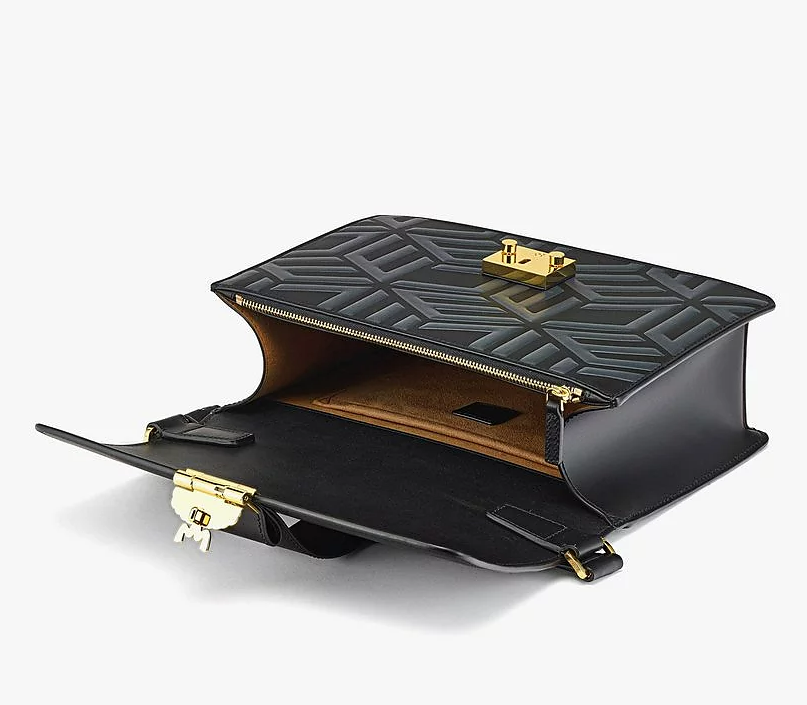 Túi MCM Tracy Shoulder Bag in Cubic Logo Leather MWSCSXT03BK001 - Ảnh 4