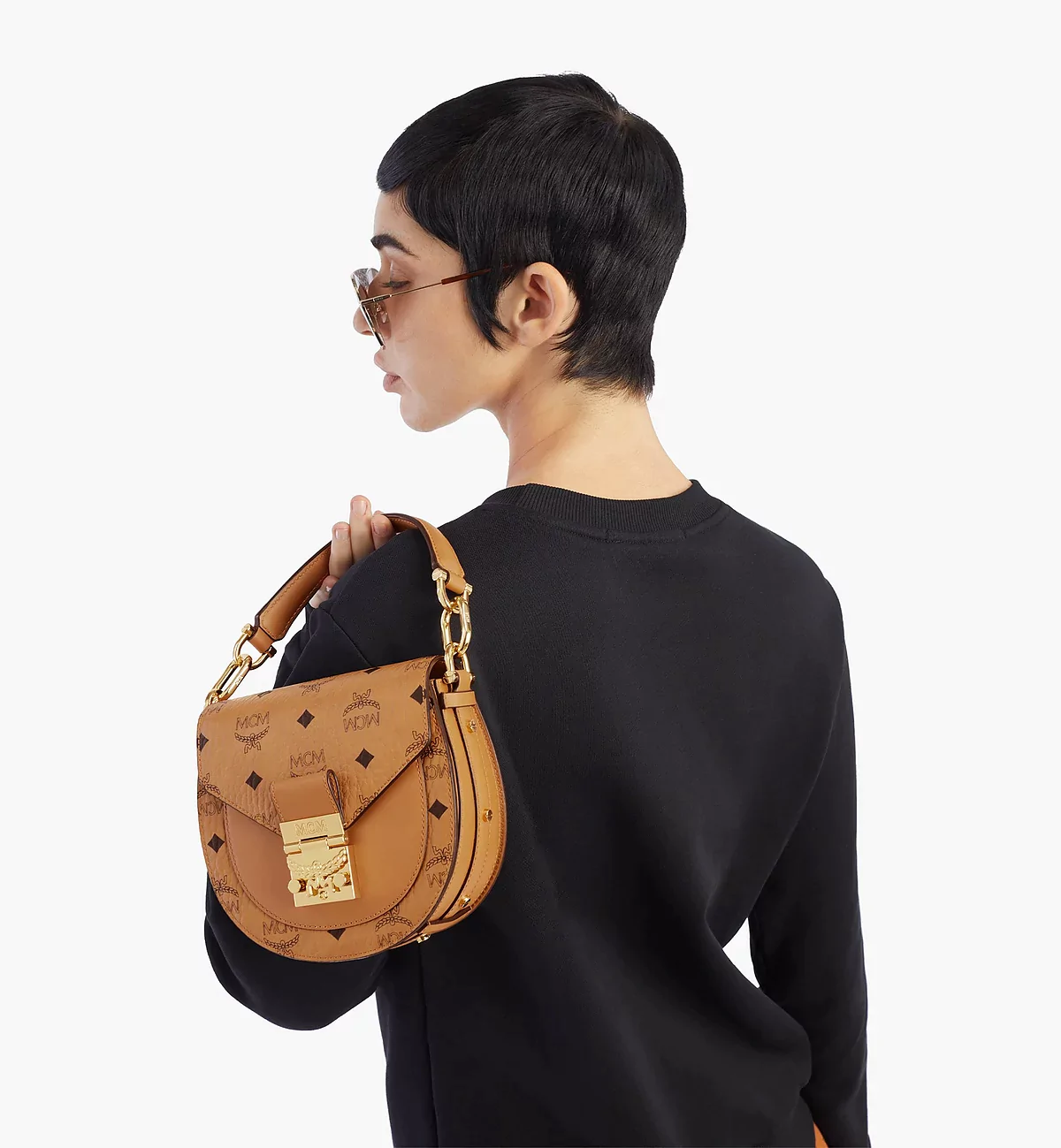 Túi MCM Patricia Shoulder Bag in Visetos MWSAAPA02CO001 - Ảnh 3