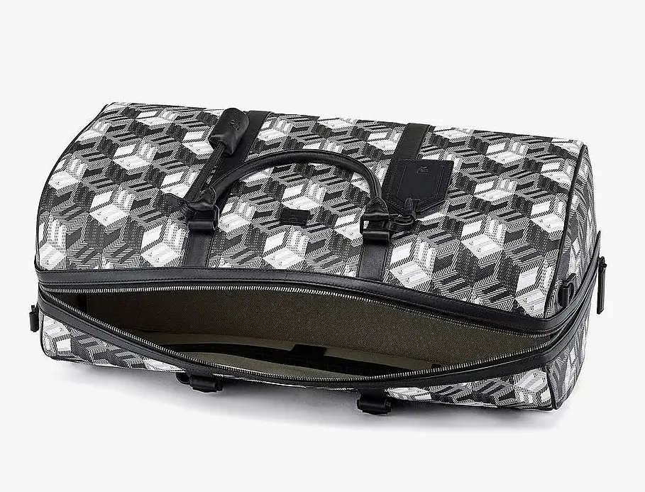 Alternative view of Túi MCM Traveler Weekender Bag in Cubic Monogram 'Canvas' MMVBACK03BW001