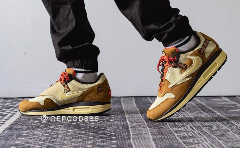 Giày Nike x Travis Scott Air Max 1 Cactus 'Wheat' DO9392-701 - Ảnh 3