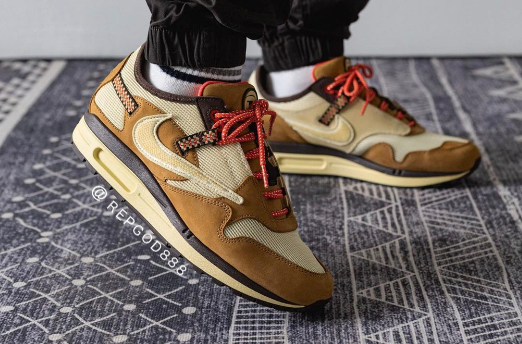 Giày Nike x Travis Scott Air Max 1 Cactus 'Wheat' DO9392-701 - Ảnh 4