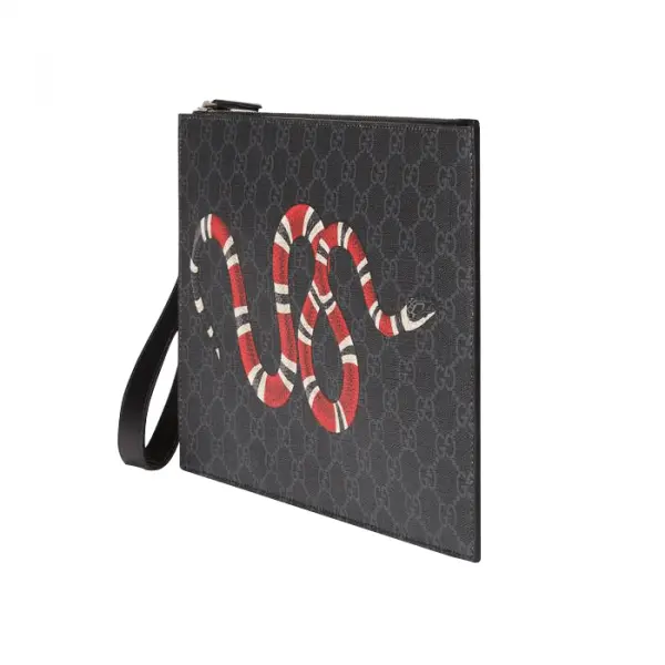 Túi Gucci Bestiary Pouch With Kingsnake 473904 GZN1N 1058 - Ảnh 3