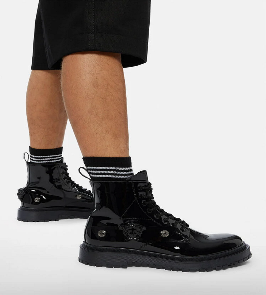 Giày Versace Medusa Boots Black 1003149-1A02844-1B00B - Ảnh 2