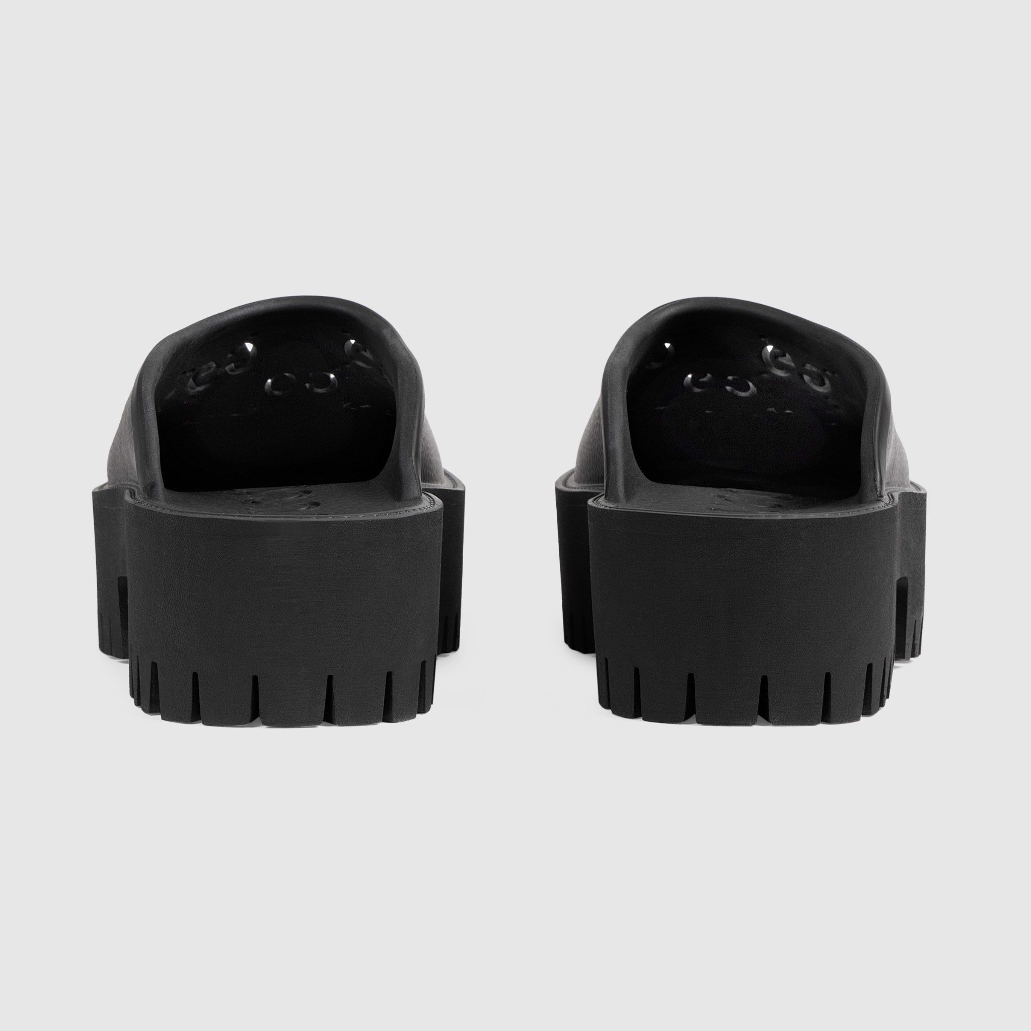 Dép Gucci Platform Perforated G 'Black' 663577-JFB00-1000 - Ảnh 6