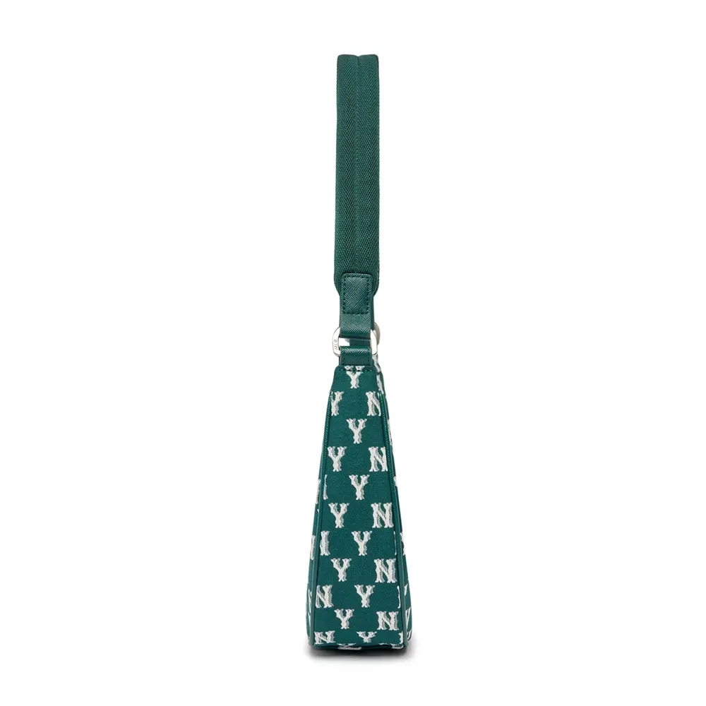 Túi MLB Classic Monogram Jacquard Hobo Bag New York Yankees D.Green 3ABQS102N-50GND - Ảnh 3