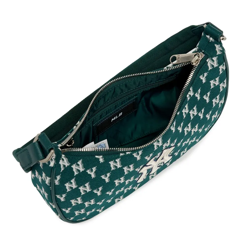 Túi MLB Classic Monogram Jacquard Hobo Bag New York Yankees D.Green 3ABQS102N-50GND - Ảnh 5