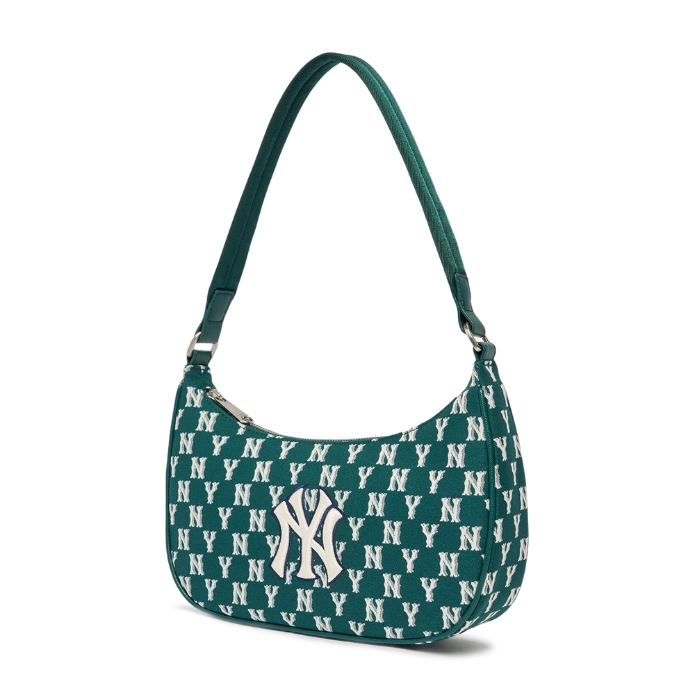 Túi MLB Classic Monogram Jacquard Hobo Bag New York Yankees D.Green 3ABQS102N-50GND - Ảnh 4