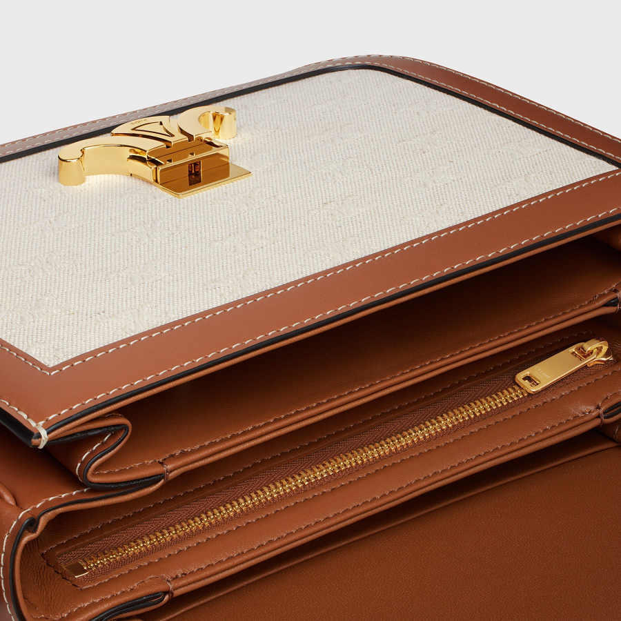 Túi Celine Classique Triomphe Calfskin 'Natural Tan' 191242FDT-02NT-1 - Ảnh 3