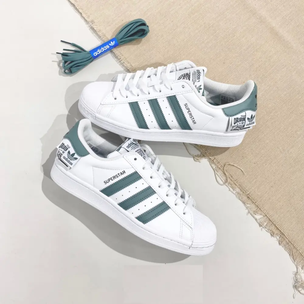 Giày Adidas Superstar 'White Blue' HQ6455 - Ảnh 3